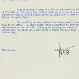 Memorandum: 1955 August 27