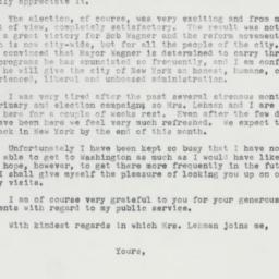 Letter: 1961 November 16