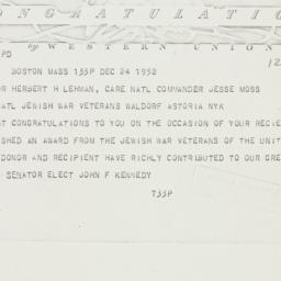 Letter: 1952 December 24