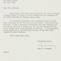 Telegram: 1958 March 10