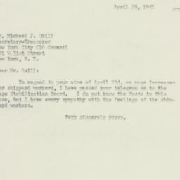 Letter: 1951 April 26