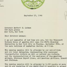 Letter: 1946 September 13