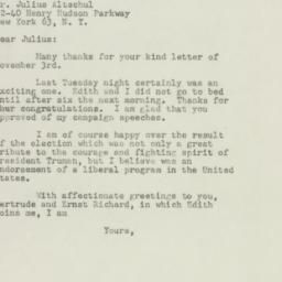 Letter: 1948 November 5