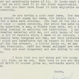 Letter: 1960 February 21