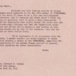 Letter: 1958 May 20