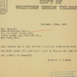 Letter: 1935 November 20