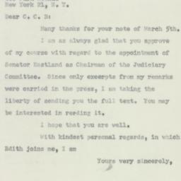 Letter: 1956 March 13