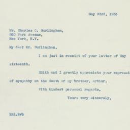 Letter: 1936 May 23