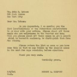 Letter: 1950 October 17