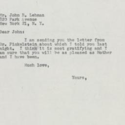 Letter: 1954 February 19