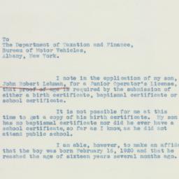 Letter: 1936 July 16