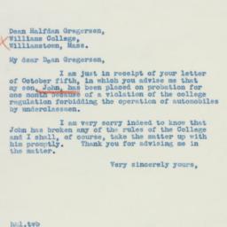 Letter: 1939 October 7