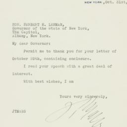 Letter: 1935 October 31