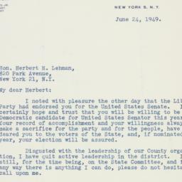 Letter: 1949 June 24