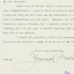 Letter: 1936 October 23