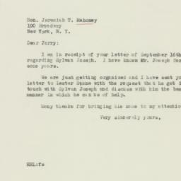 Letter: 1946 September 18