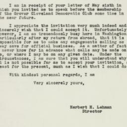 Letter: 1943 May 10