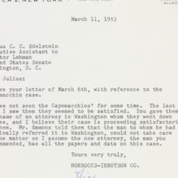 Letter: 1953 March 11