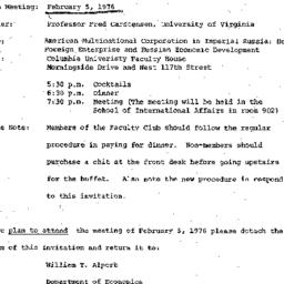 Announcements, 1976-02-05. ...
