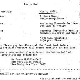 Announcements, 1972-05-01. ...