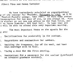 Announcements, 1967-02-09. ...