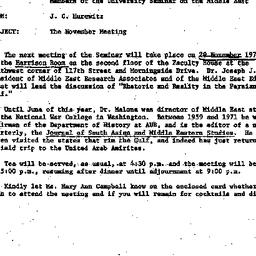 Announcements, 1978-11-06. ...