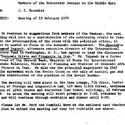 Announcements, 1979-02-05. ...