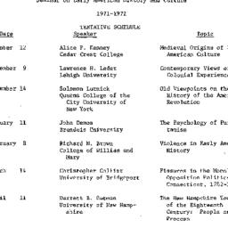 Schedules, Early American H...