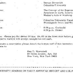 Announcements, 1973-01-09. ...