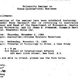 Announcements, 1989-10-10. ...