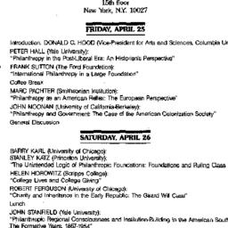 Announcements, 1986-04-25. ...