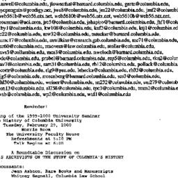 Announcements, 2000-02-24. ...