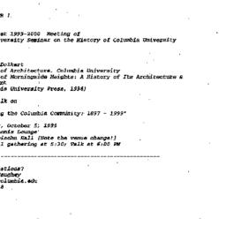 Announcements, 1999-09-30. ...