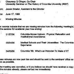 Correspondence, 1999-06-17....