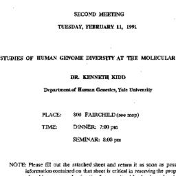 Announcements, 1992-02-11. ...