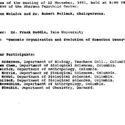 Minutes, 1991-11-12. Molecu...