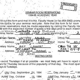 Announcements, 1995-04-27. ...