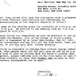 Announcements, 1993-05-12. ...
