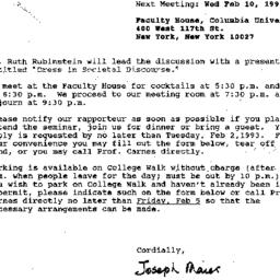 Announcements, 1993-02-10. ...