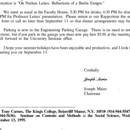 Announcements, 1995-09-13. ...