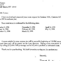 Correspondence, 1998-07-15....