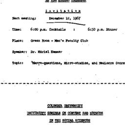 Announcements, 1967-12-12. ...