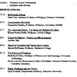Schedules, South Asia, semi...