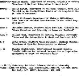 Schedules, South Asia, semi...