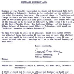 Announcements, 1965-02-09. ...