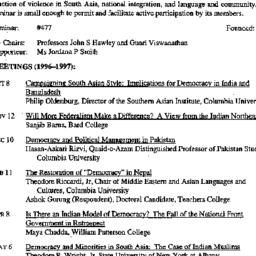 Schedules, South Asia, semi...