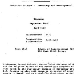Announcements, 1977-09-15. ...