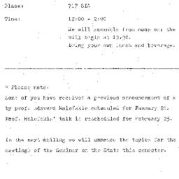 Announcements, 1976-01-23. ...