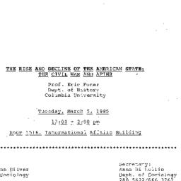 Announcements, 1985-03-05. ...