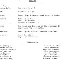 Minutes, 1985-03-05. The St...